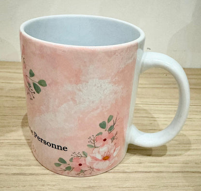 Mug Cadeau Personnalisé – “Merci” avec Motifs Floraux ou Enfantins 🌸🌈