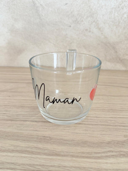 ❤️ Tasses Personnalisées avec Cœur – Mamie, Papy, Maman, Papa