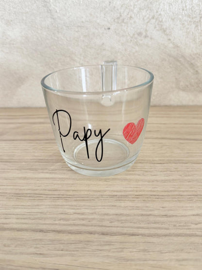 ❤️ Tasses Personnalisées avec Cœur – Mamie, Papy, Maman, Papa