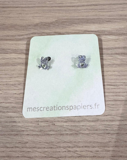 🐸 Boucles d’Oreilles Grenouille – Acier Inoxydable