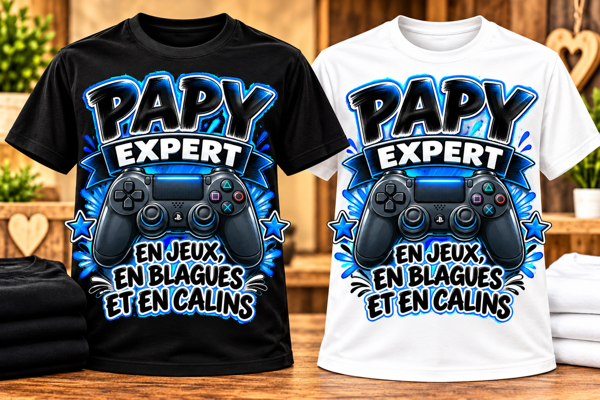 T-shirt Papy expert – En jeux, en blagues et en câlins