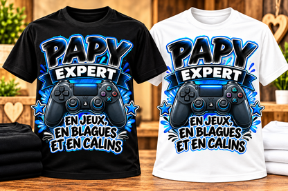 T-shirt Papy expert – En jeux, en blagues et en câlins
