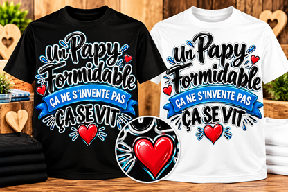 T-shirt Papy formidable – Ça ne s’invente pas, ça se vit