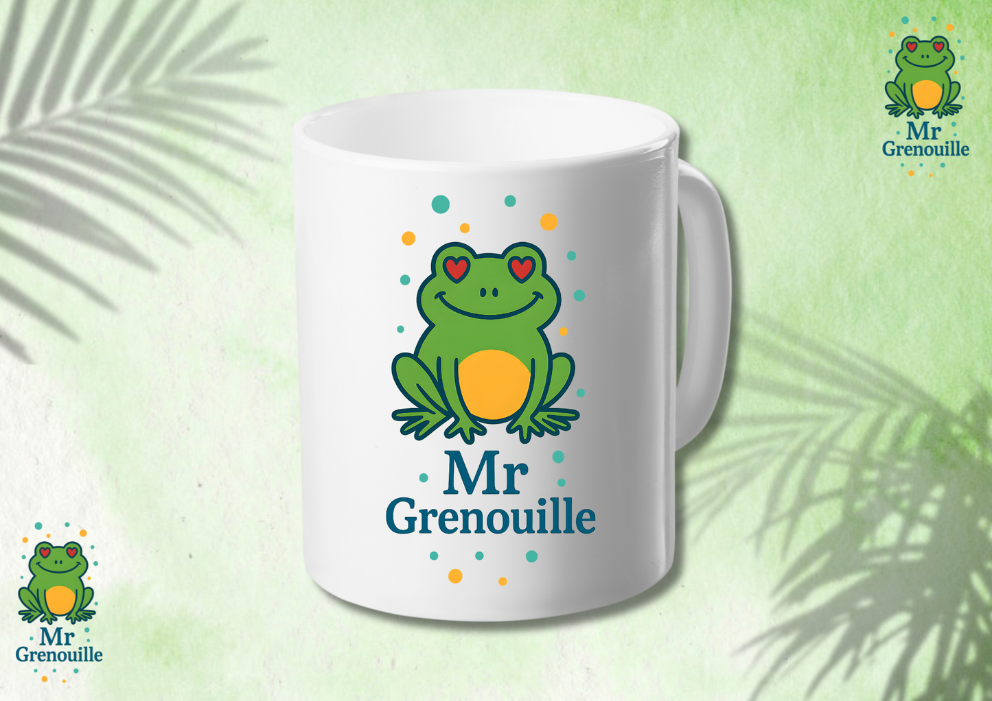 💚 Mug blanc “Mr Grenouille” – Le charme et la bonne humeur dans votre tasse ☕🐸