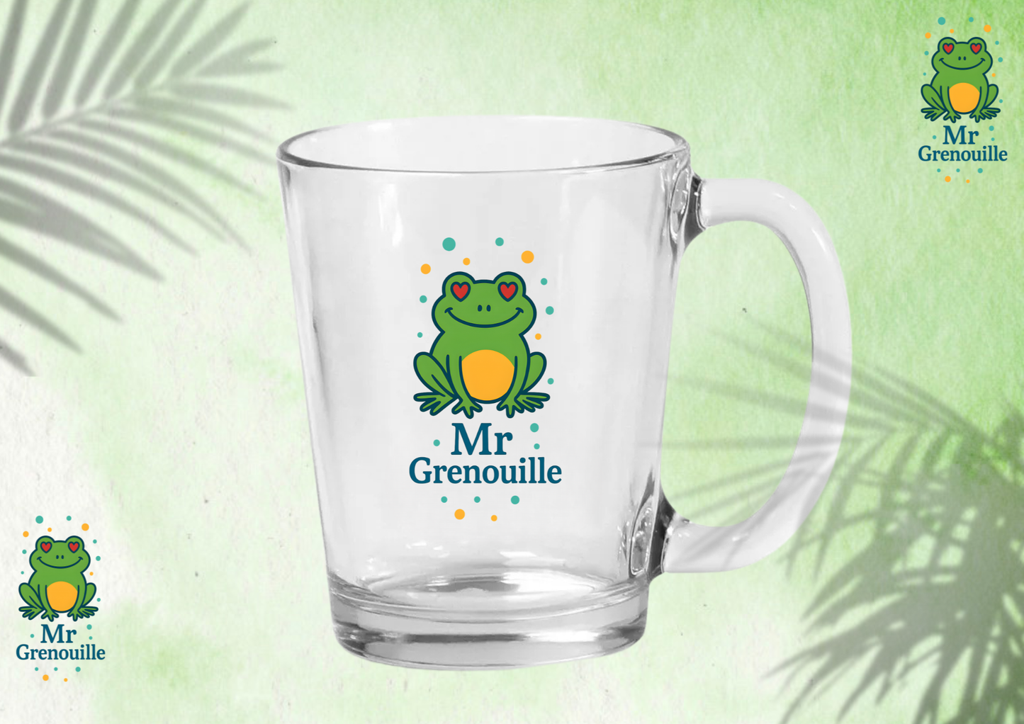 Tasse en verre 325 ml « Mr Grenouille » 🐸