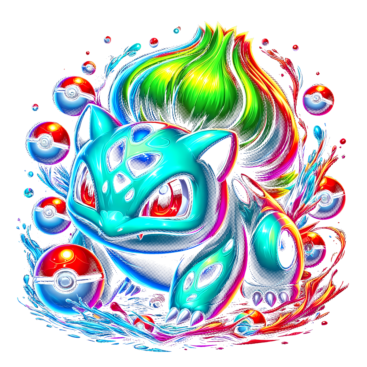 Fichier numérique Halftone Pokémon – 42 modèles au choix