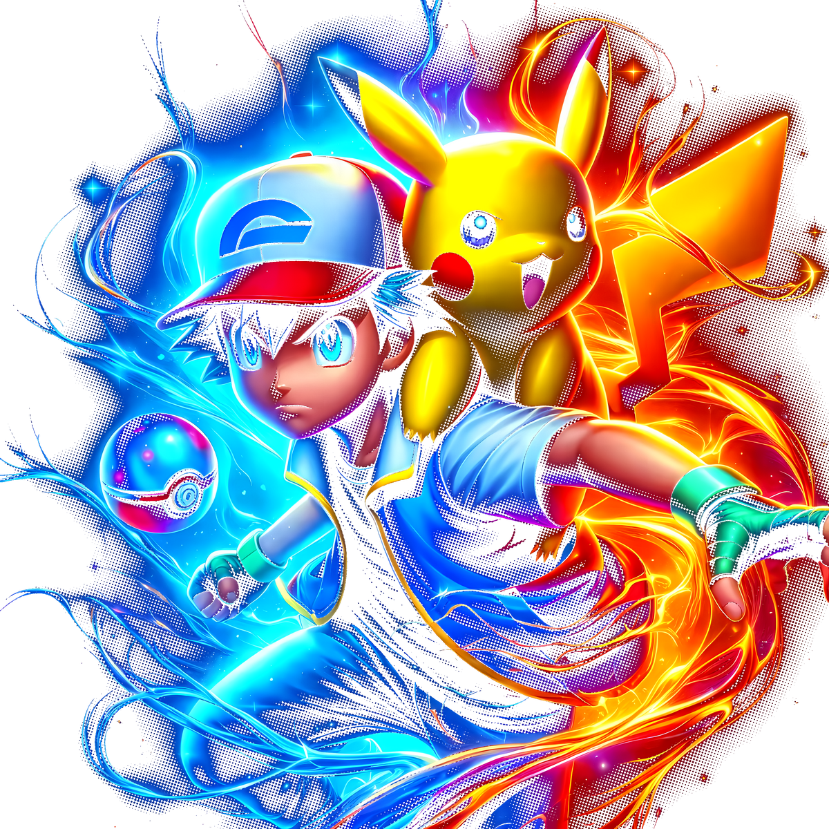 Fichier numérique Halftone Pokémon – 42 modèles au choix