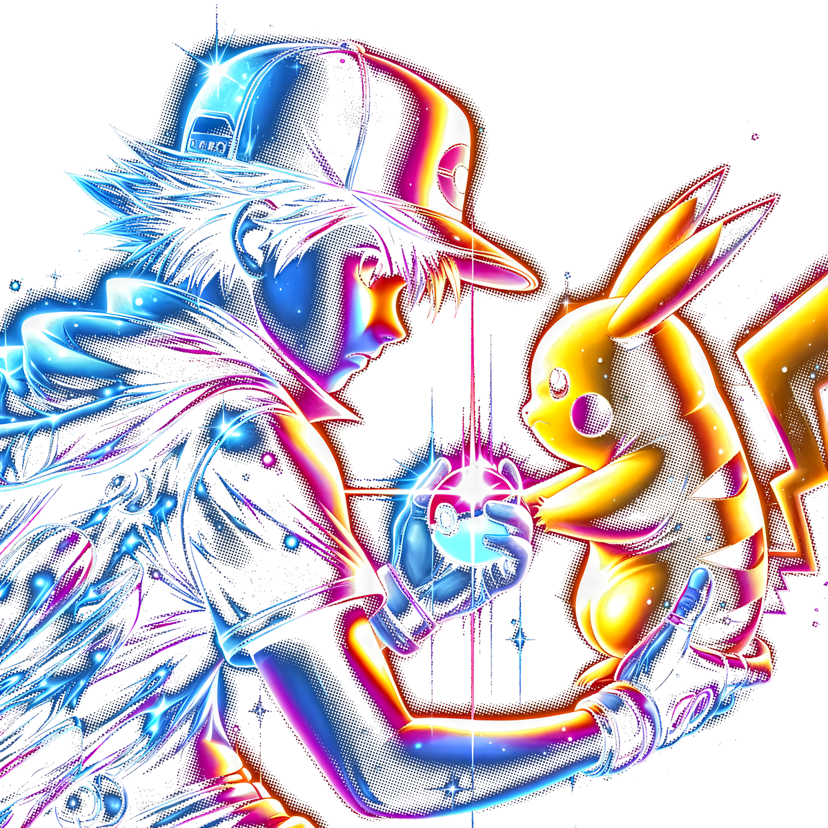 Fichier numérique Halftone Pokémon – 42 modèles au choix