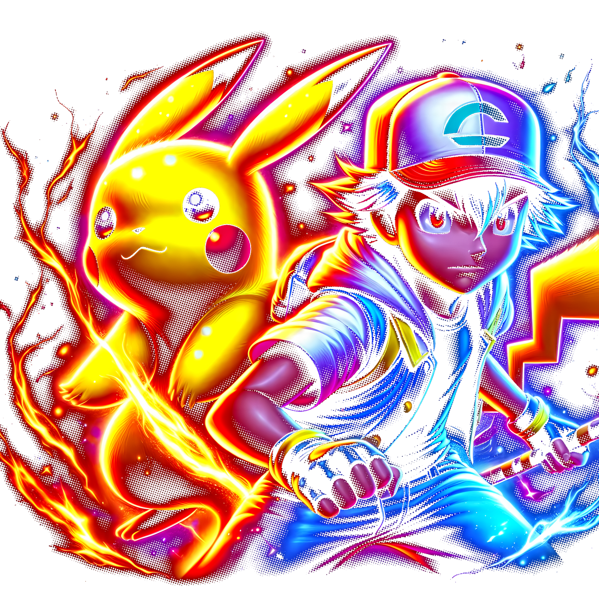 Fichier numérique Halftone Pokémon – 42 modèles au choix