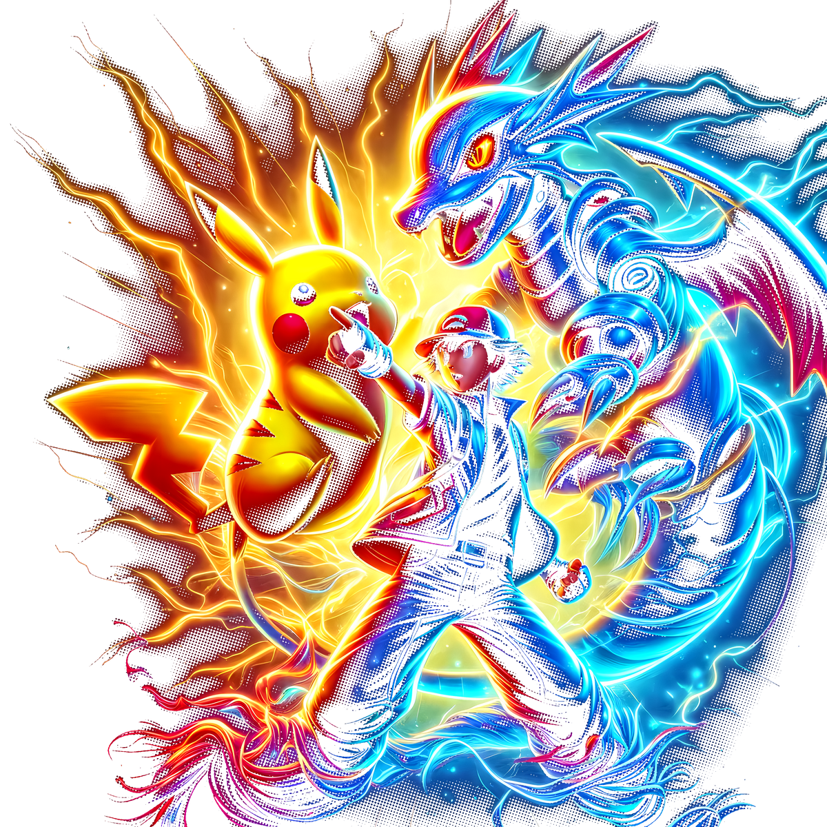 Fichier numérique Halftone Pokémon – 42 modèles au choix