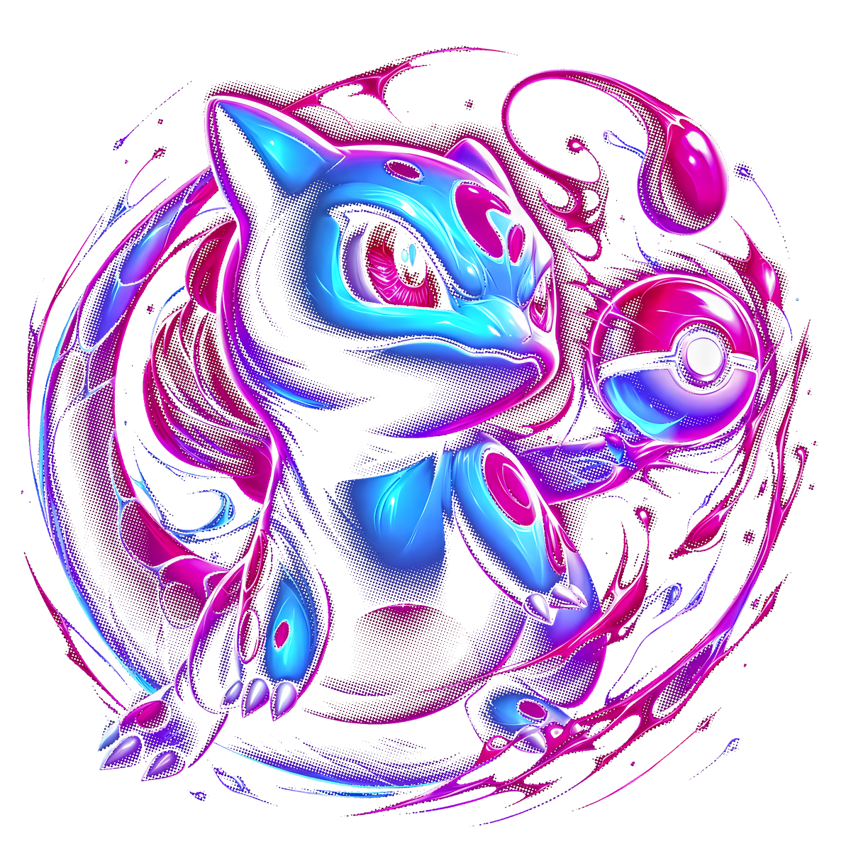 Fichier numérique Halftone Pokémon – 42 modèles au choix