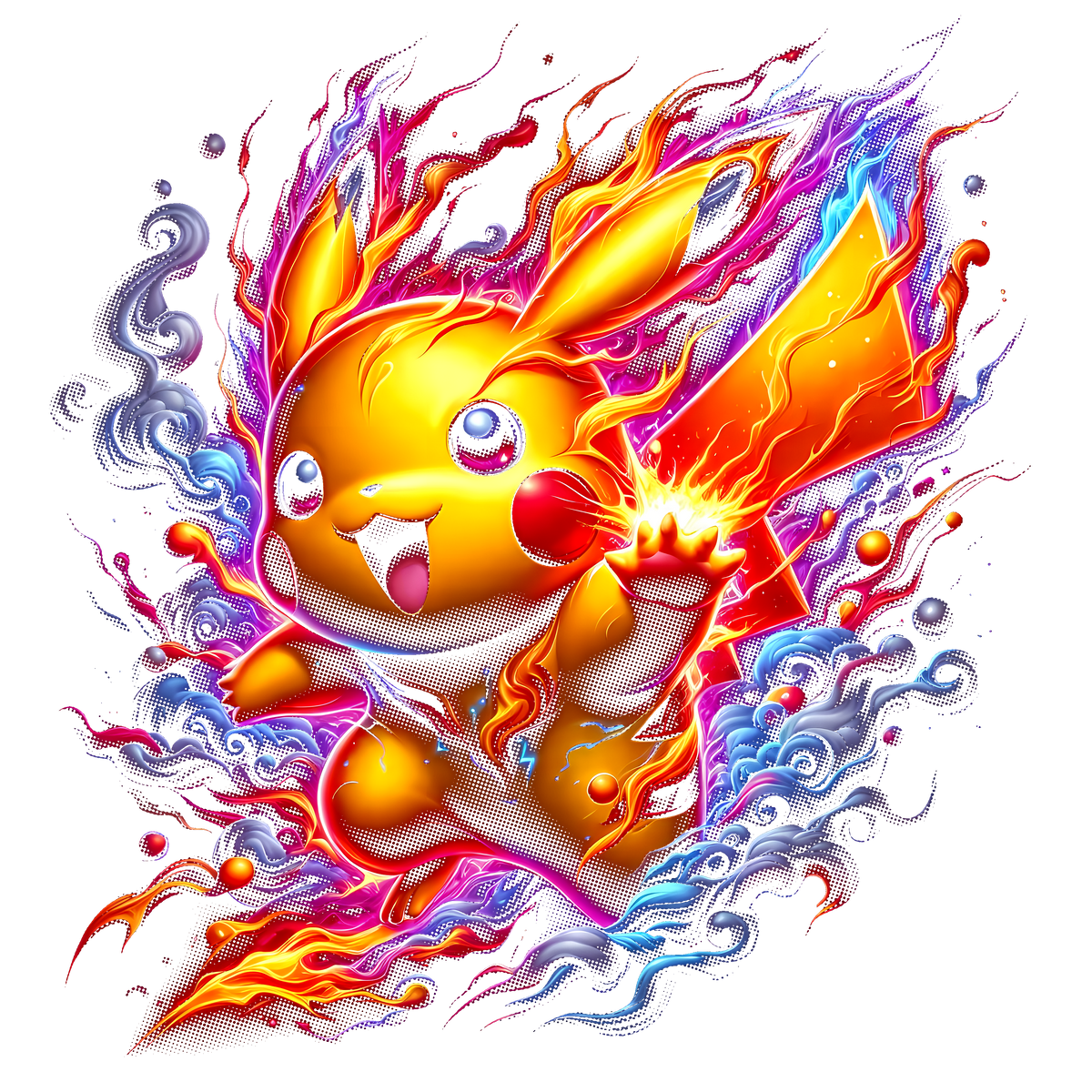 Fichier numérique Halftone Pokémon – 42 modèles au choix