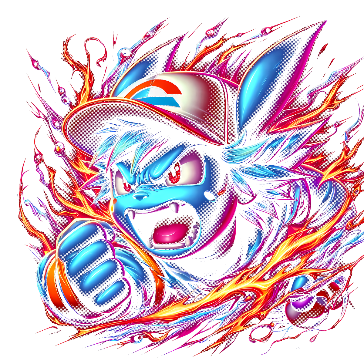 Fichier numérique Halftone Pokémon – 42 modèles au choix