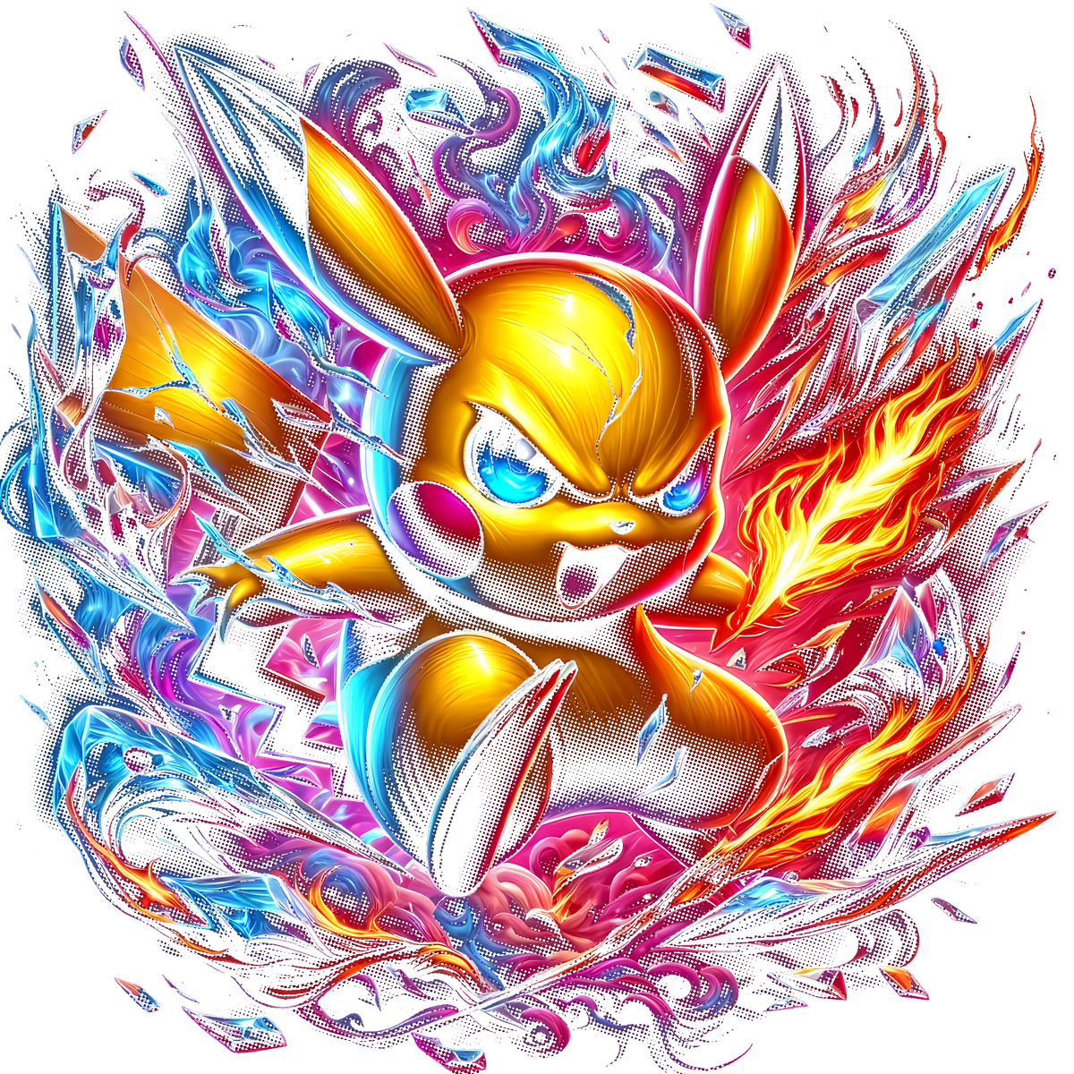 Fichier numérique Halftone Pokémon – 42 modèles au choix