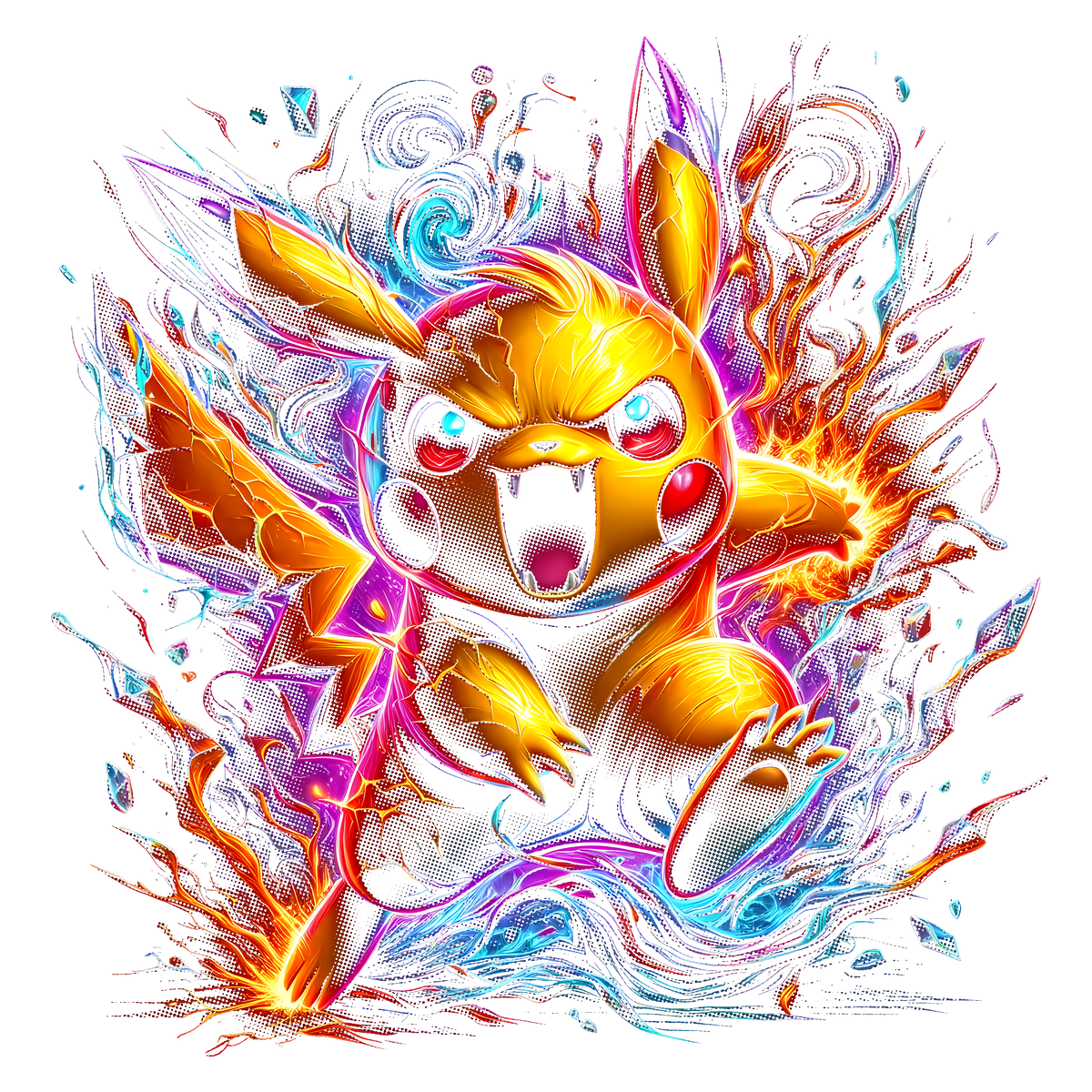 Fichier numérique Halftone Pokémon – 42 modèles au choix