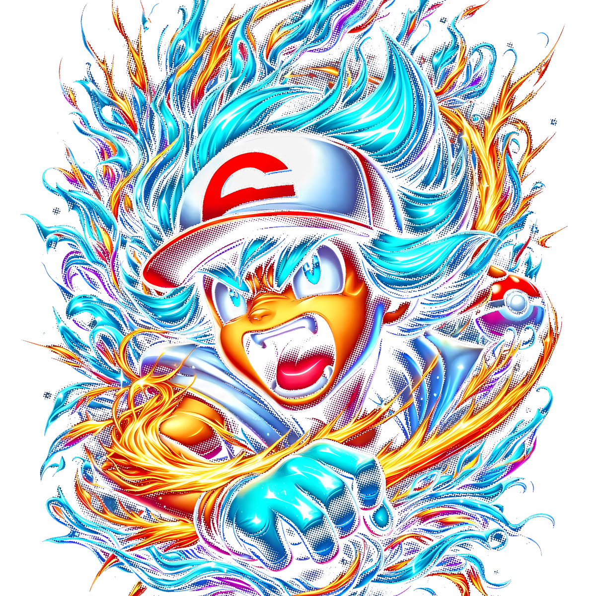 Fichier numérique Halftone Pokémon – 42 modèles au choix