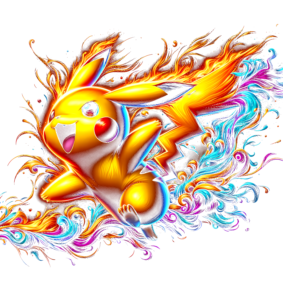 Fichier numérique Halftone Pokémon – 42 modèles au choix