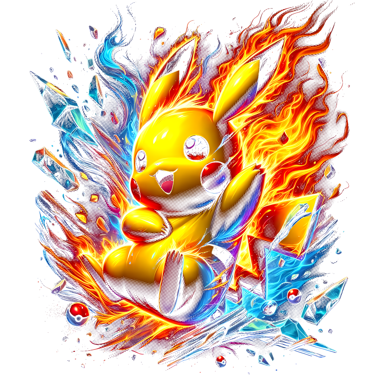 Fichier numérique Halftone Pokémon – 42 modèles au choix