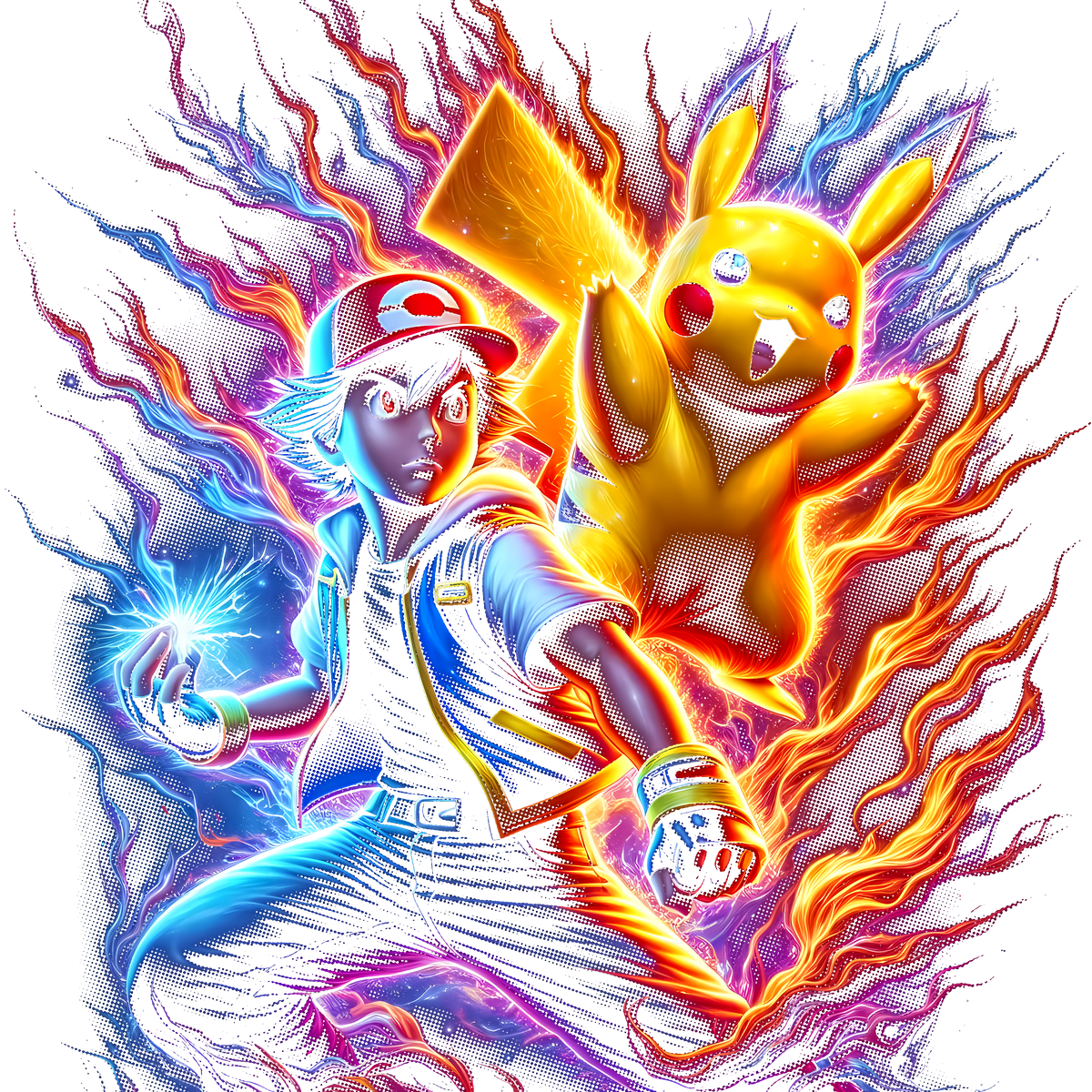 Fichier numérique Halftone Pokémon – 42 modèles au choix