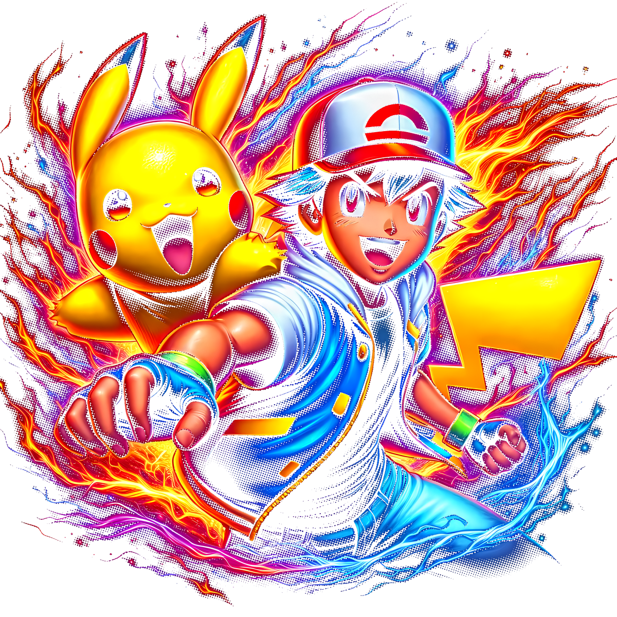 Fichier numérique Halftone Pokémon – 42 modèles au choix