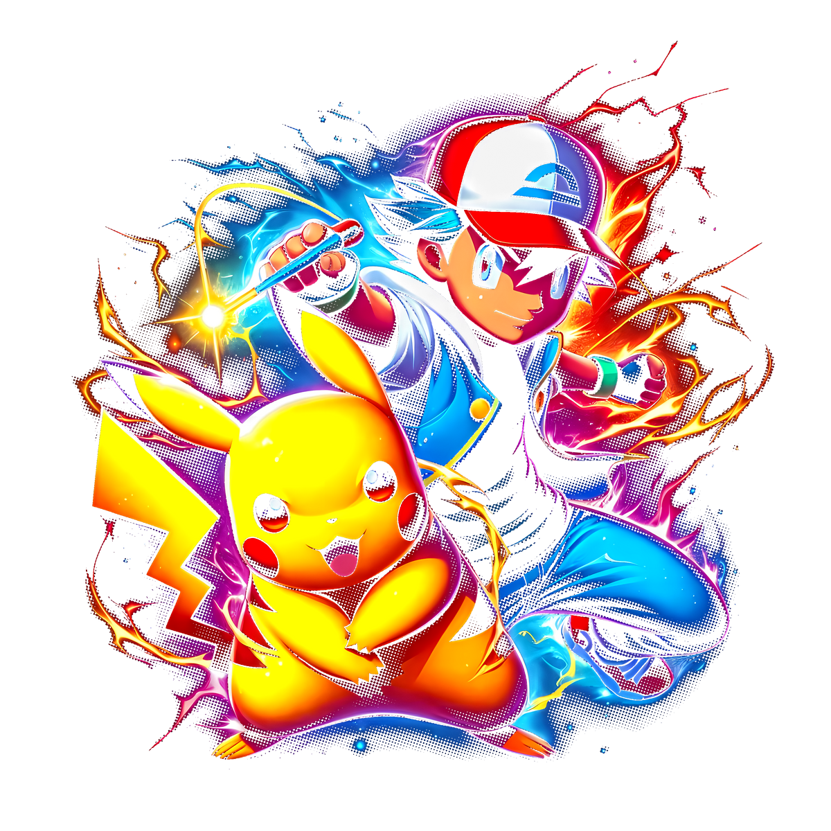 Fichier numérique Halftone Pokémon – 42 modèles au choix