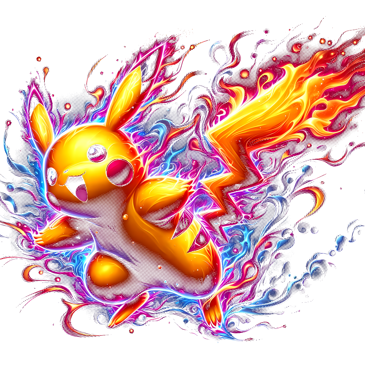 Fichier numérique Halftone Pokémon – 42 modèles au choix