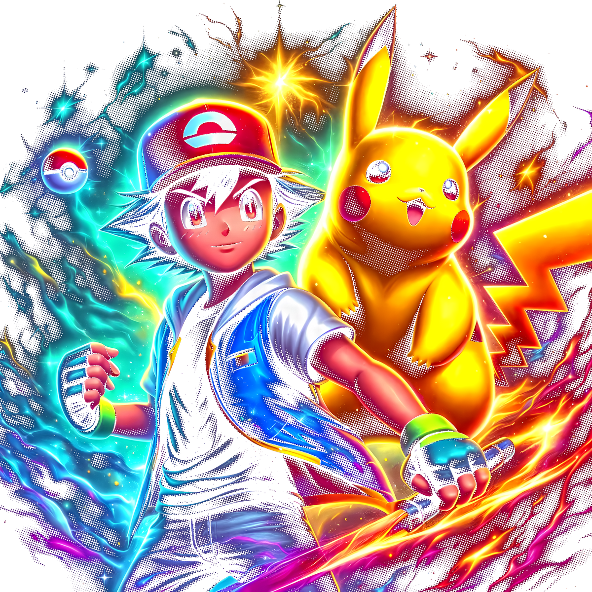 Fichier numérique Halftone Pokémon – 42 modèles au choix