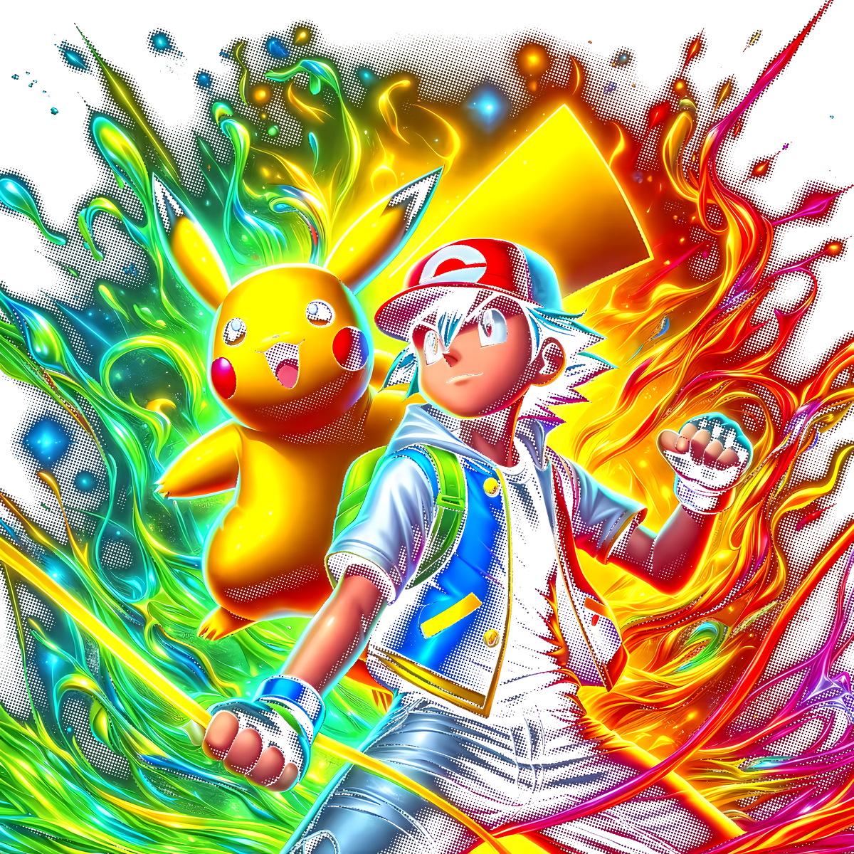 Fichier numérique Halftone Pokémon – 42 modèles au choix