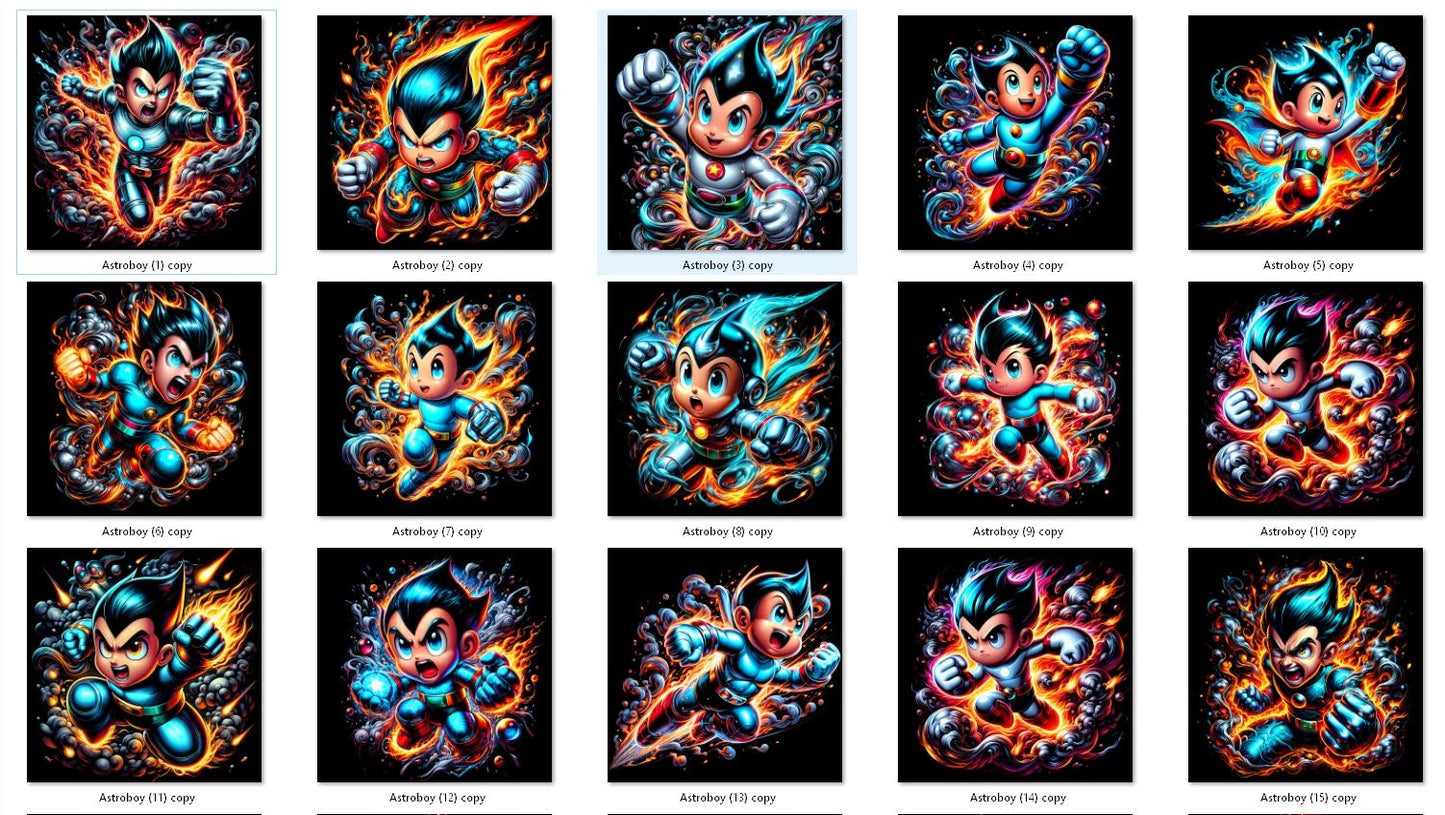 Lot de 28 Fichier numérique Halftone Astro Boy
