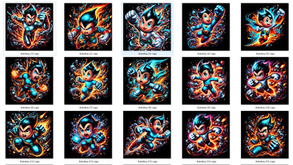 Lot de 28 Fichier numérique Halftone Astro Boy