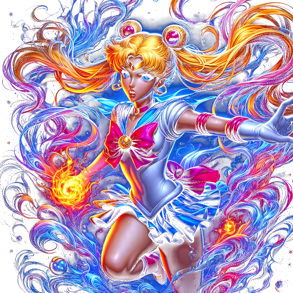 Fichier numérique Halftone Sailor Moon – 16 modèles au choix