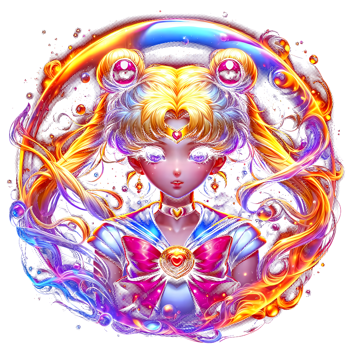 Fichier numérique Halftone Sailor Moon – 16 modèles au choix