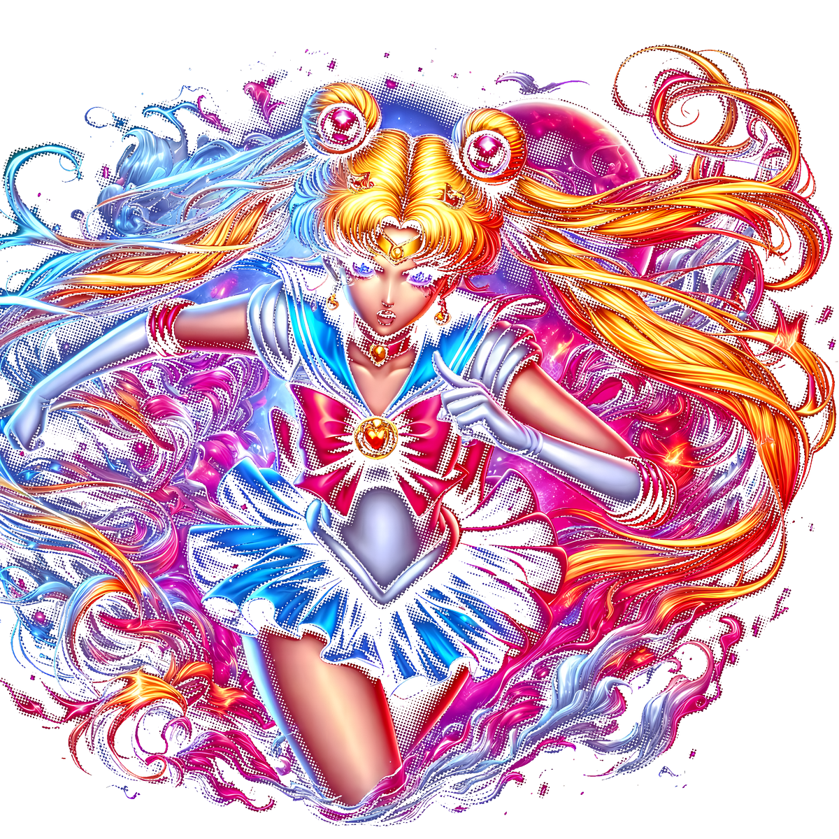 Fichier numérique Halftone Sailor Moon – 16 modèles au choix