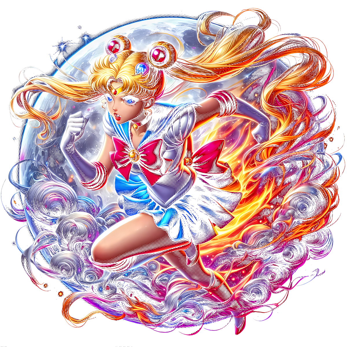 Fichier numérique Halftone Sailor Moon – 16 modèles au choix
