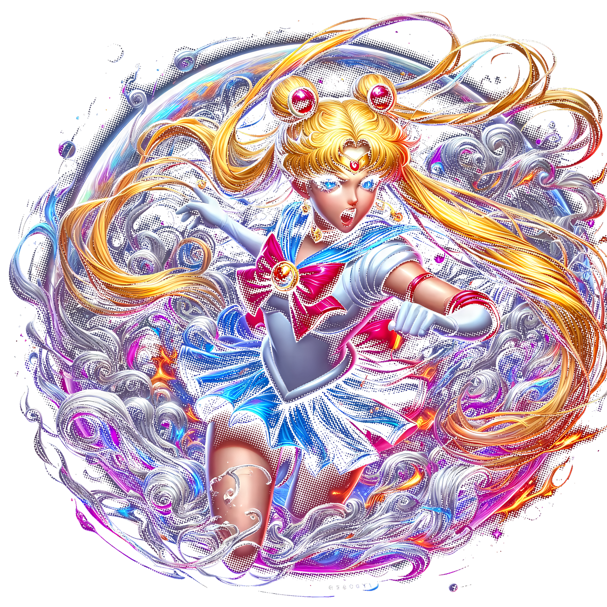 Fichier numérique Halftone Sailor Moon – 16 modèles au choix
