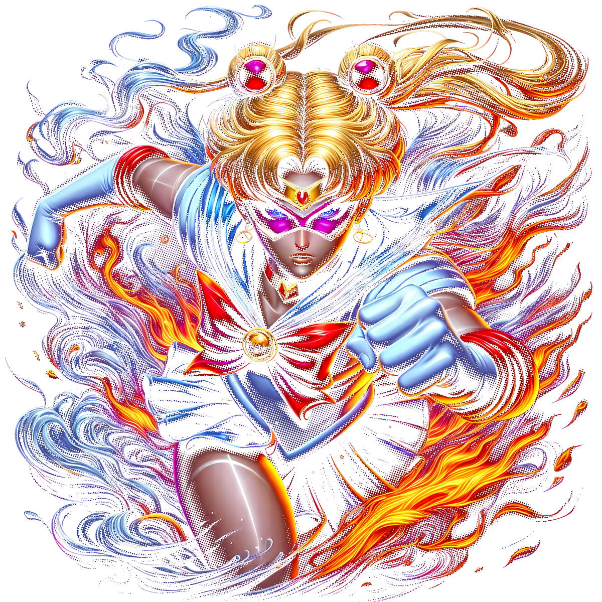 Fichier numérique Halftone Sailor Moon – 16 modèles au choix