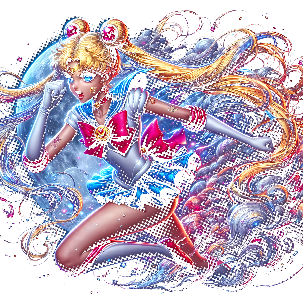 Fichier numérique Halftone Sailor Moon – 16 modèles au choix