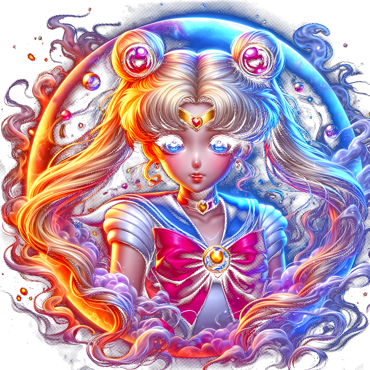 Fichier numérique Halftone Sailor Moon – 16 modèles au choix