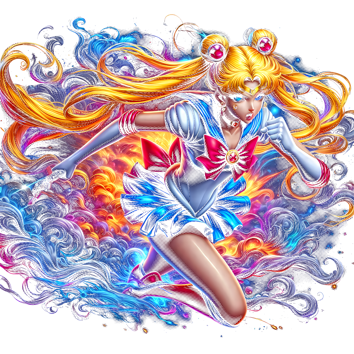Fichier numérique Halftone Sailor Moon – 16 modèles au choix