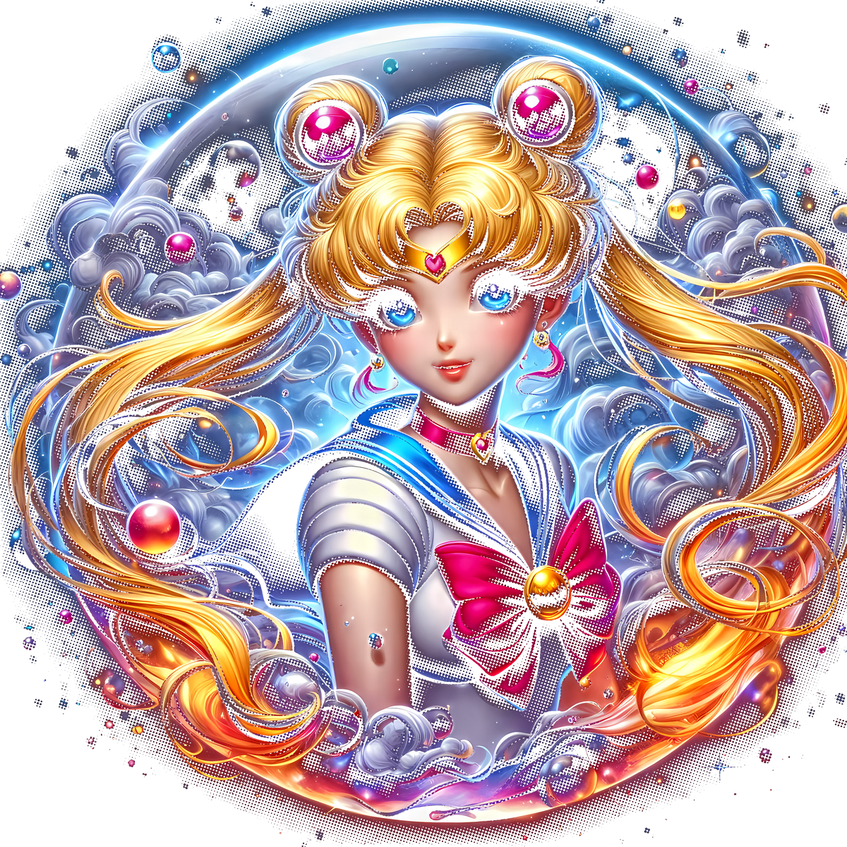 Fichier numérique Halftone Sailor Moon – 16 modèles au choix