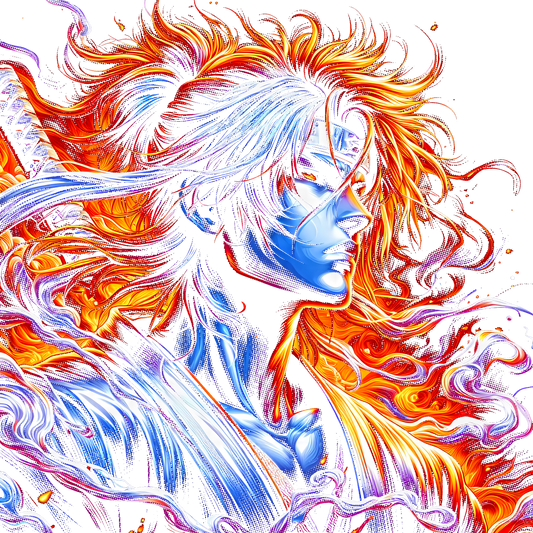 Modèle Halftone Samouraï 01