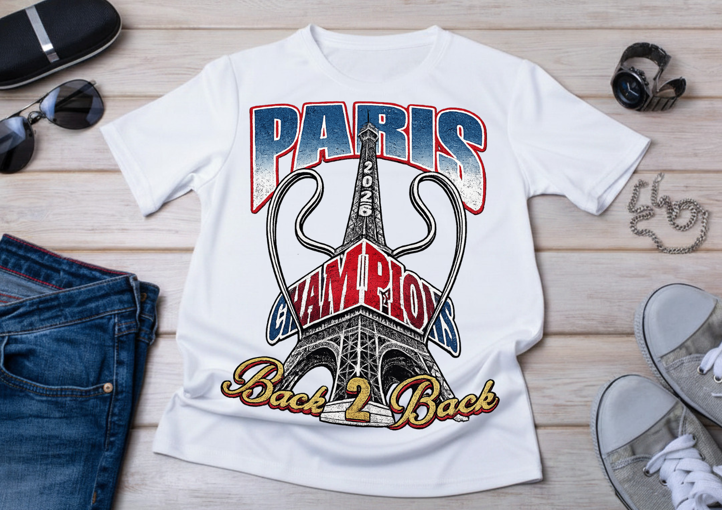 T-shirt Paris Champions 2026 – Back 2 Back