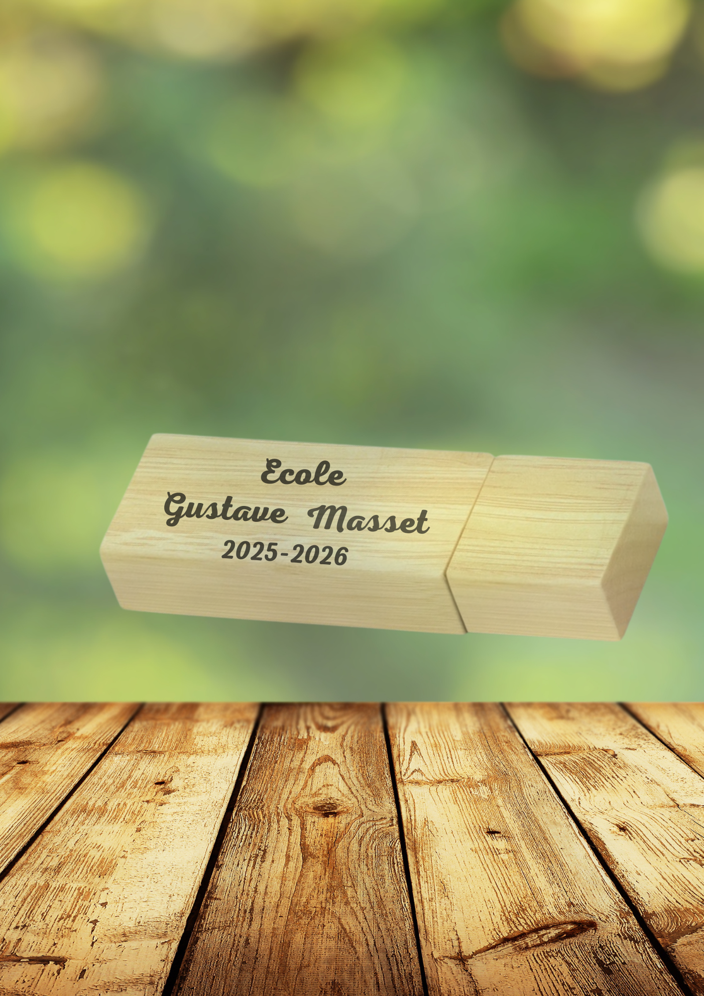 Clés USB bois avec gravure 8GO