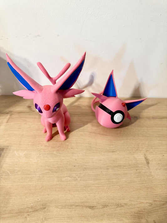 Pack Figurine Pokémon Mentali + Pokéball assortie