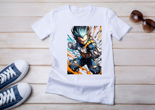 👕 T-shirt Dragon Ball Z – Vegeta Super Saiyan Blue ⚡