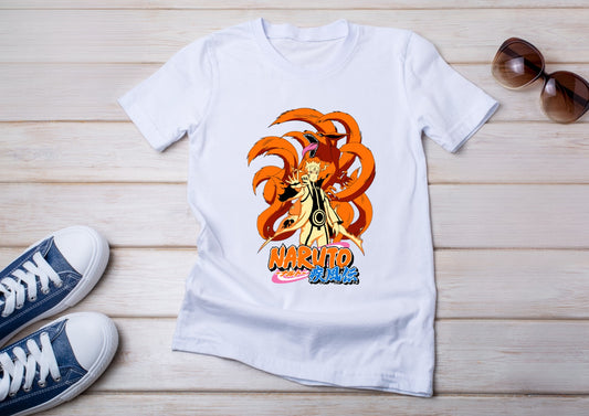👕 T-shirt Naruto Shippuden – Kurama & Naruto Mode Ermite