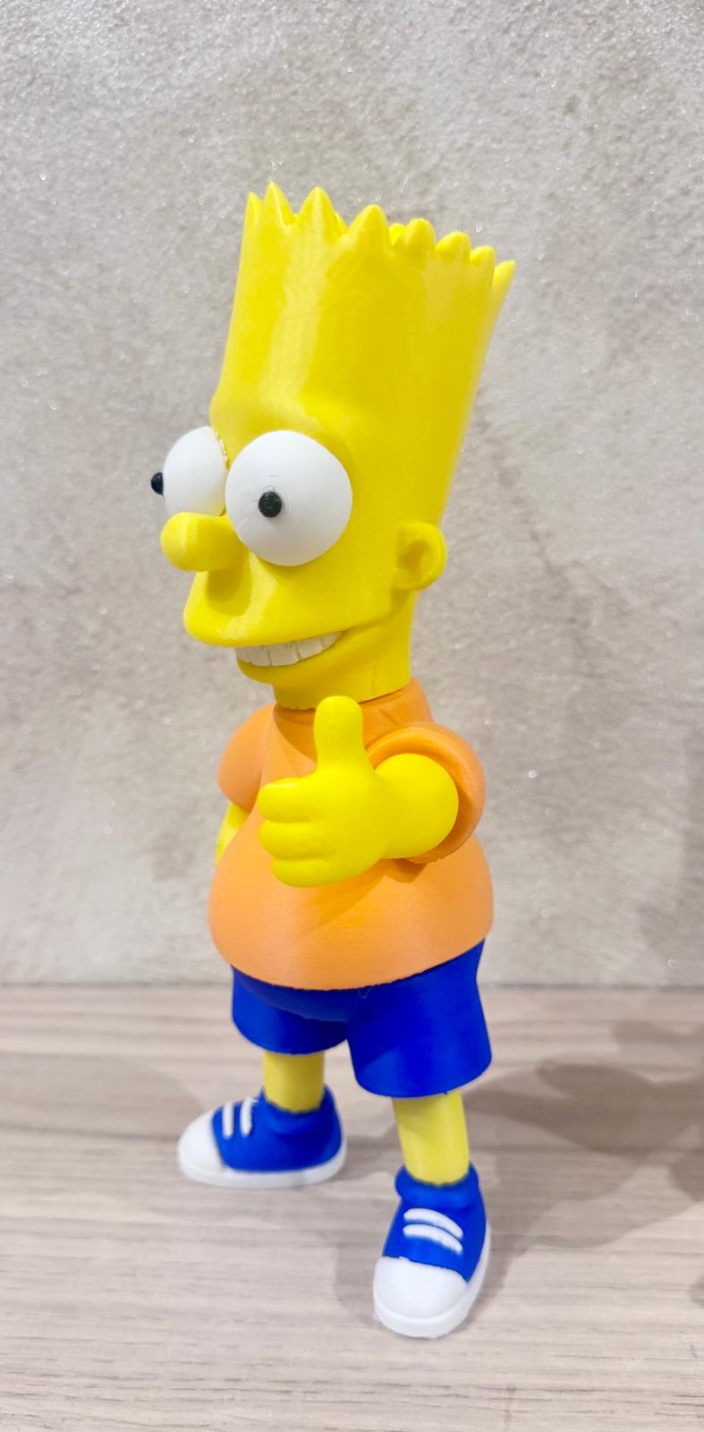 Figurine style Bart imprimée en 3D – autre angle