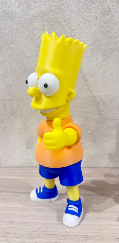 Figurine style Bart imprimée en 3D – autre angle