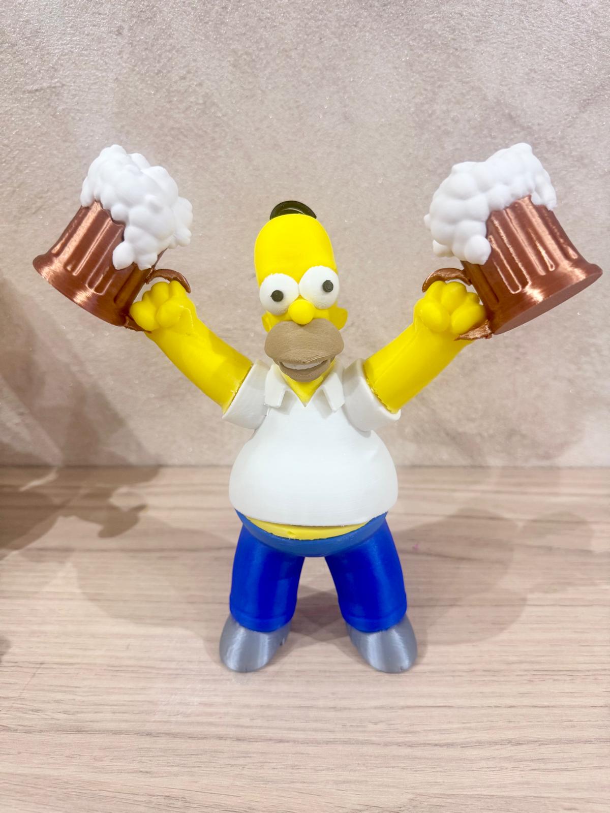 Figurine style Homer imprimée en 3D – autre angle