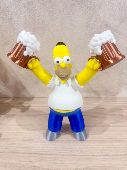 Figurine style Homer imprimée en 3D – autre angle